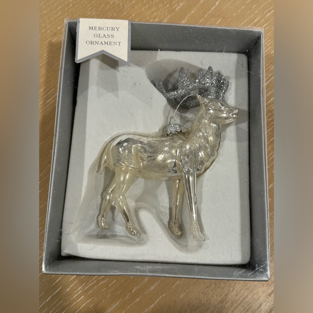 Two’s Company White Reindeer Ornament